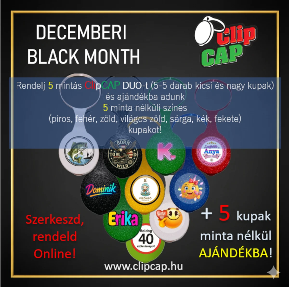 Decemberi BLACK MONTH a ClipCAP-nél!
